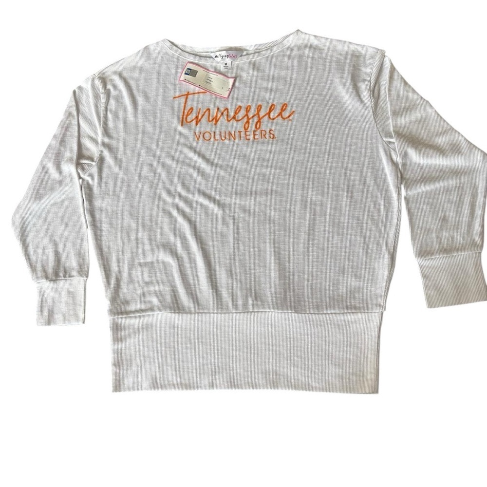 Flying Colors Tennessee Volunteers Waffle Knit Top M White Long Sleeve